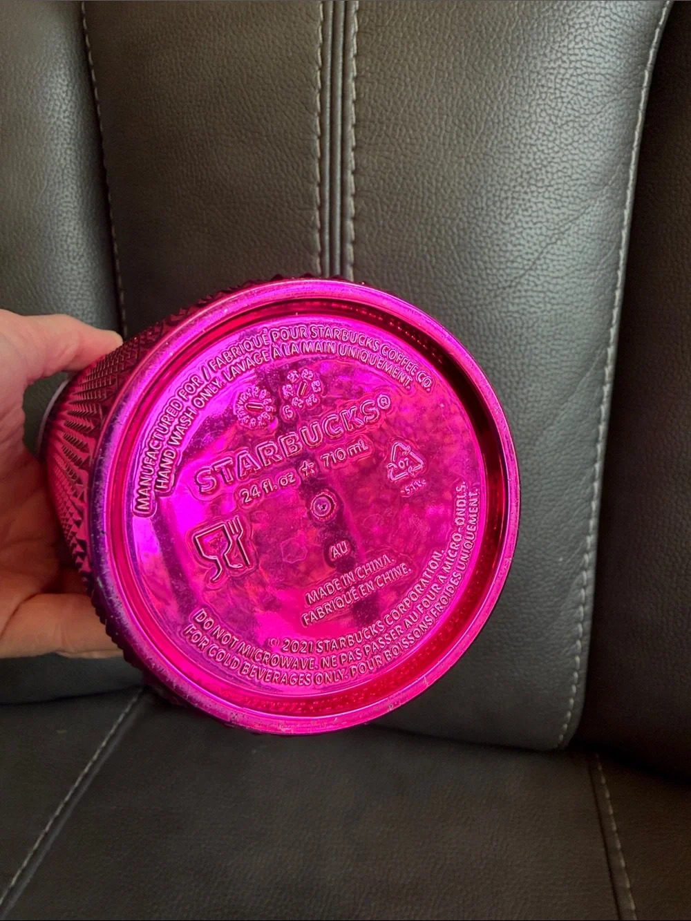 Starbucks Hot Pink Studded Tumbler with Straw